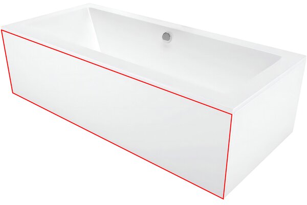 TUANA - Univerzální čelní panel pro obdelníkové vany - bílá lesklá - 170 cm