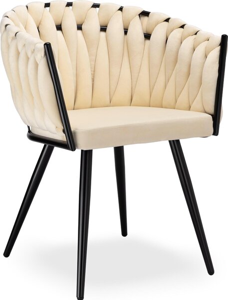 Vysoká židle Aston Velvet Woven Beige