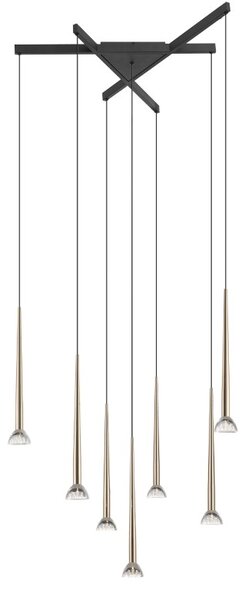 LED závěsné svítidlo 3850 lm 3000K zlaté Zuma Line BOSTON P0603-07C-SDB1