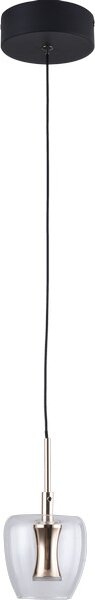 LED závěsné svítidlo 350 lm 3000K černě zlaté Zuma Line NELSON MD2291-1A-3BGN