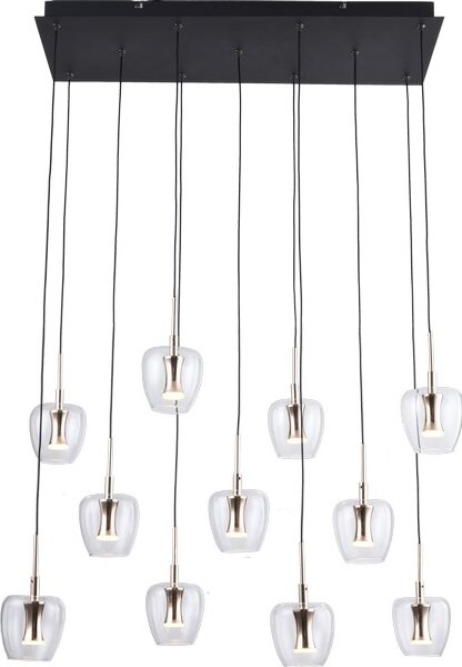 LED závěsné svítidlo 3900 lm 3000K černě zlaté Zuma Line NELSON MD2291-11B-3BGT