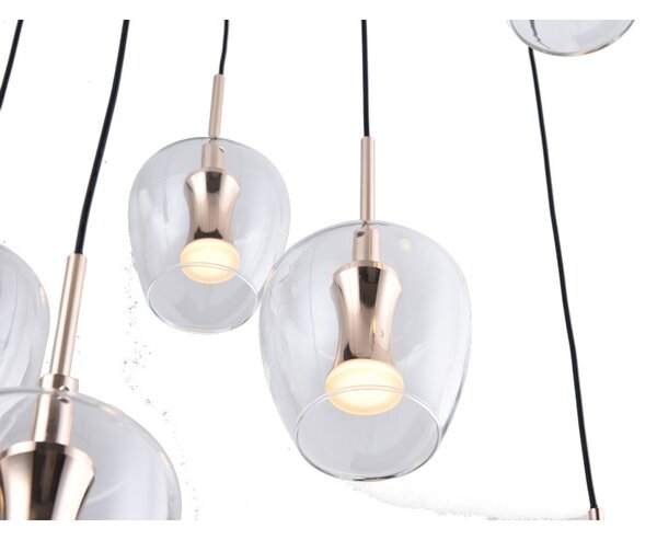 LED závěsné svítidlo 3900 lm 3000K černě zlaté Zuma Line NELSON MD2291-11B-3BGT