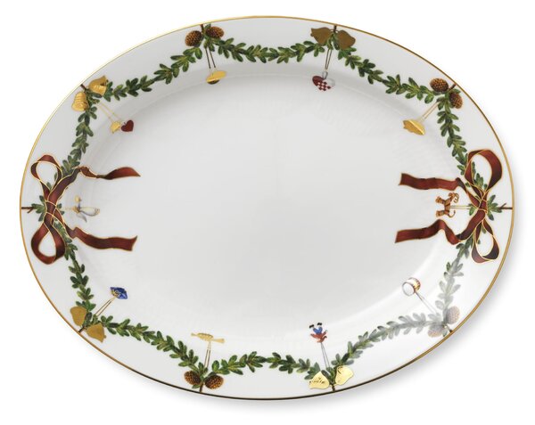 Vánoční servírovací talíř Star Fluted Christmas 37 cm