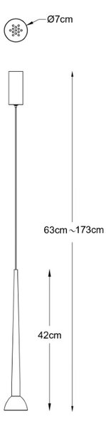 LED závěsné svítidlo 550 lm 3000K černé Zuma Line BOSTON P0603-01A-P7B1
