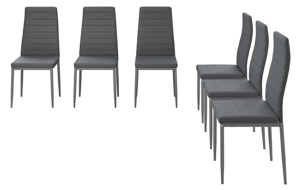 Židle jídelny Vicco Grand Šedá 42.5 x 48 cm Sada 6 kusů, Model 40740