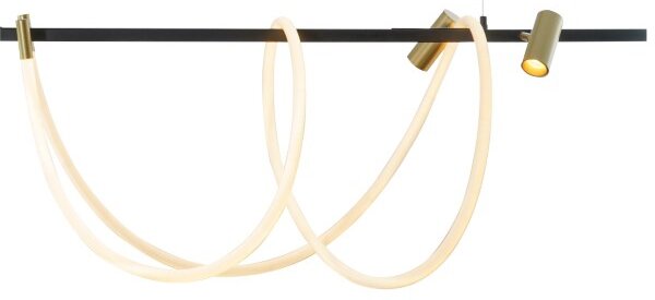 LED závěsné svítidlo 5000 lm 3000+4000+6000K černě zlaté Zuma Line BALBO 2200277L