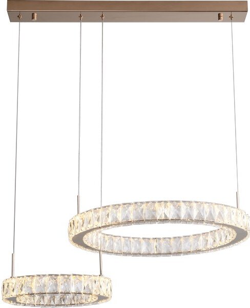 LED závěsné svítidlo 4200 lm 3000K zlaté s křišťálovým efektem Zuma Line GIRONA MD3713-2-3GT