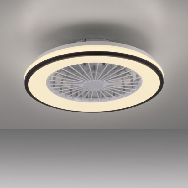 JUST LIGHT. 14447-18 - LED RGBW Stm stropní ventilátor LENO LED/44W/230V + DO