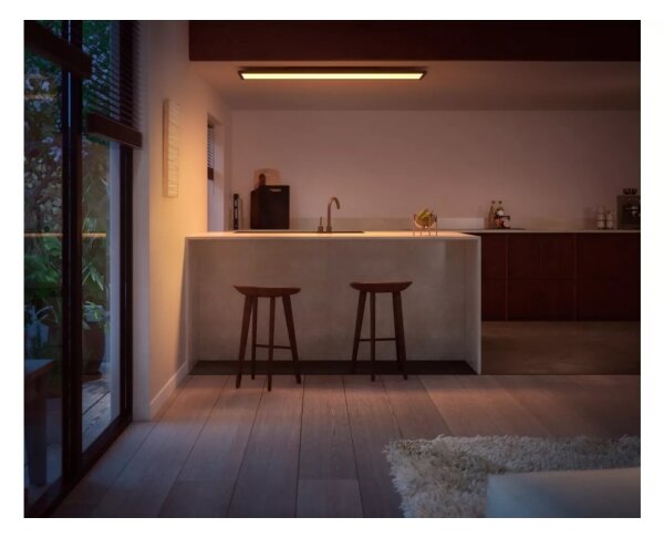 Philips - LED Stmív. stropní svítidlo Hue AURELLE LED/39W/230V 120x30 cm černá
