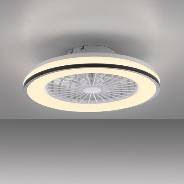JUST LIGHT. 14447-18 - LED RGBW Stm stropní ventilátor LENO LED/44W/230V + DO