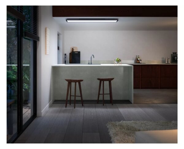 Philips - LED Stmív. stropní svítidlo Hue AURELLE LED/39W/230V 120x30 cm černá