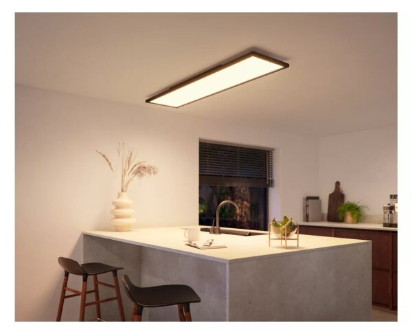 Philips - LED Stmív. stropní svítidlo Hue AURELLE LED/39W/230V 120x30 cm černá