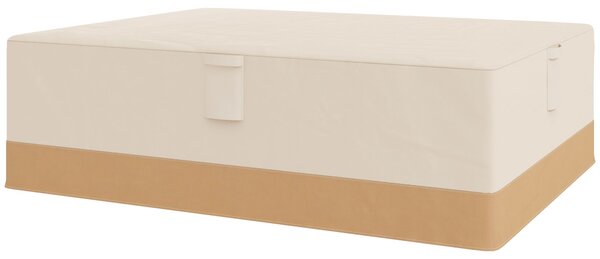 Ochranný potah na zahradní nábytek Outsunny 275x208x78 Oxford 600D Voděodolný potah na pohovku a stůl s 4 větracími otvory, 5 úchyty a béžovým stahova