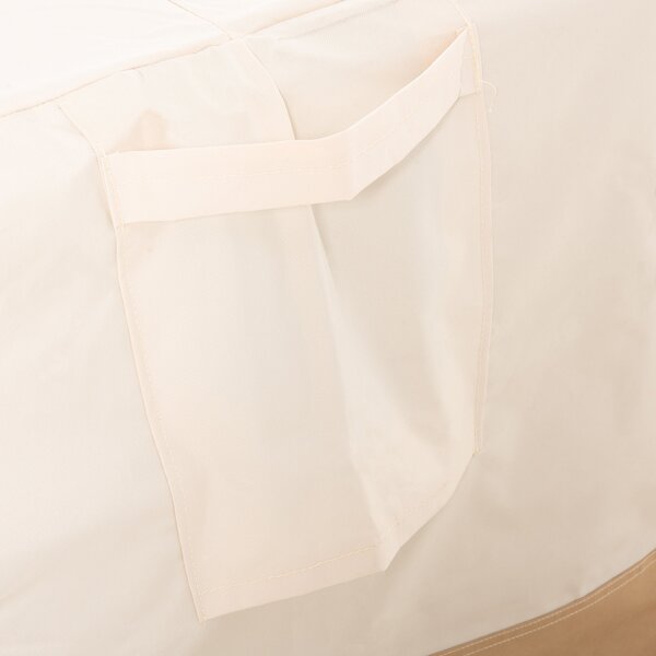 Ochranný potah na zahradní nábytek Outsunny 275x208x78 Oxford 600D Voděodolný potah na pohovku a stůl s 4 větracími otvory, 5 úchyty a béžovým stahova