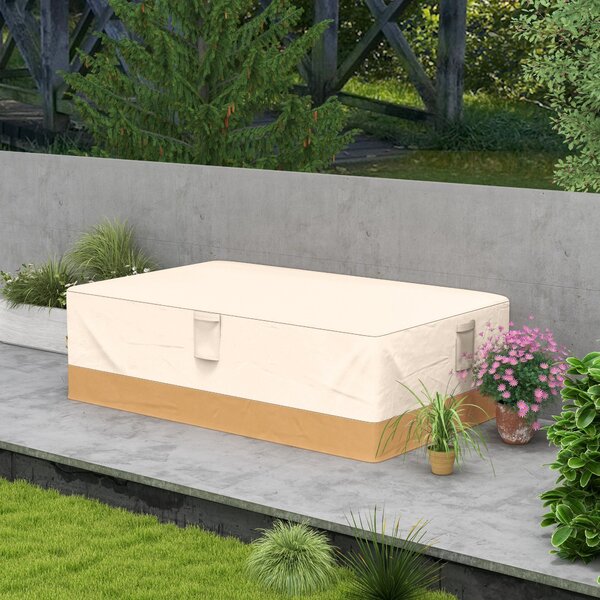Ochranný potah na zahradní nábytek Outsunny 275x208x78 Oxford 600D Voděodolný potah na pohovku a stůl s 4 větracími otvory, 5 úchyty a béžovým stahova