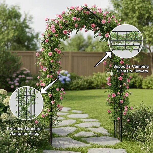 Střešní pergola do zahrady s bočními příčnými trámy