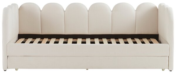 Jotex Béžová čalouněná rozkládací postel OLEMA 90 x 200 cm