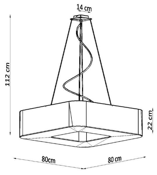 Sollux Lighting Lustr URANO 80 černý