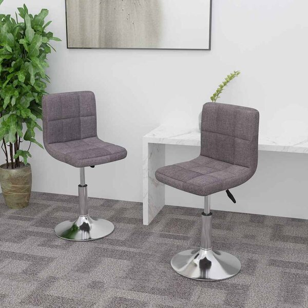 Otočné jídelní židle 2 ks taupe textil 334218