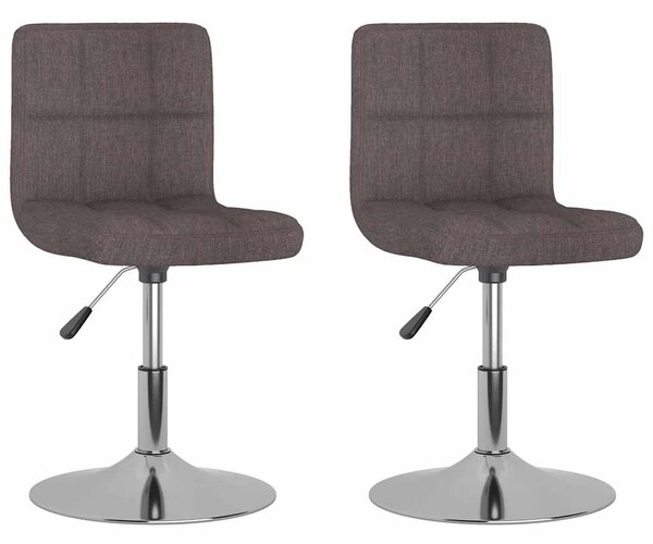 Otočné jídelní židle 2 ks taupe textil 334218