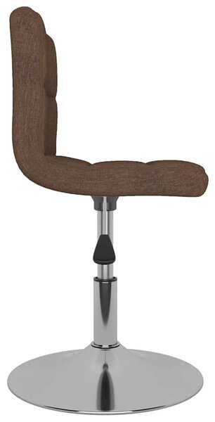 Otočné jídelní židle 2 ks hnědé textil 334212