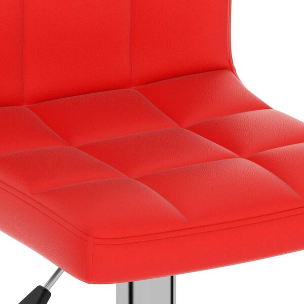 Barová stolička červená umělá kůže 334221
