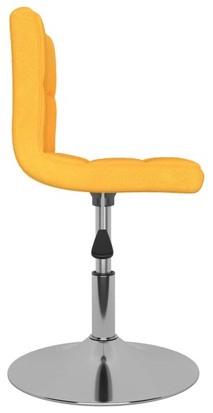 Otočné jídelní židle 2 ks žluté textil 334216