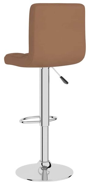 Barové židle 2 ks hnědé textil 334242