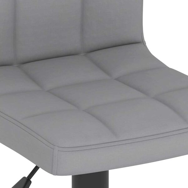Barová židle světle šedá textil 334272