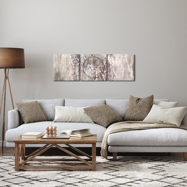 Obraz - Rostlina (s hodinami) (90x30 cm)