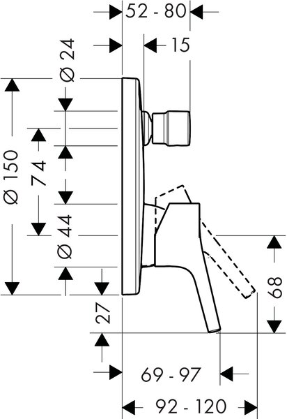 Hansgrohe Talis S vanová baterie pod omítku chrom 72405000