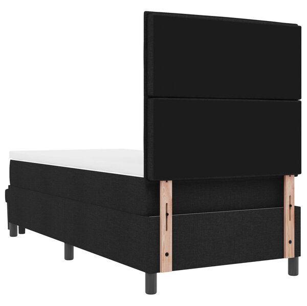 Postel s boxspringem s polštářem Černá 80 x 200 cm textil 3343948