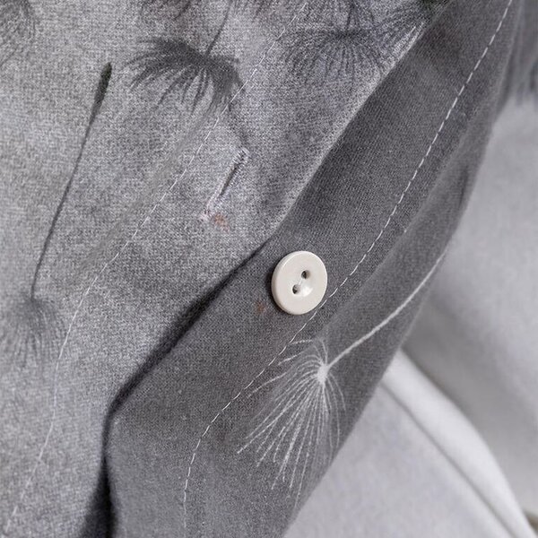 Flanelové ložní povlečení PAMPELIŠKA šedá