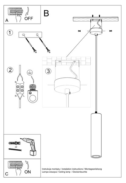 Sollux Lighting Keramická závěsná lampa NANCY