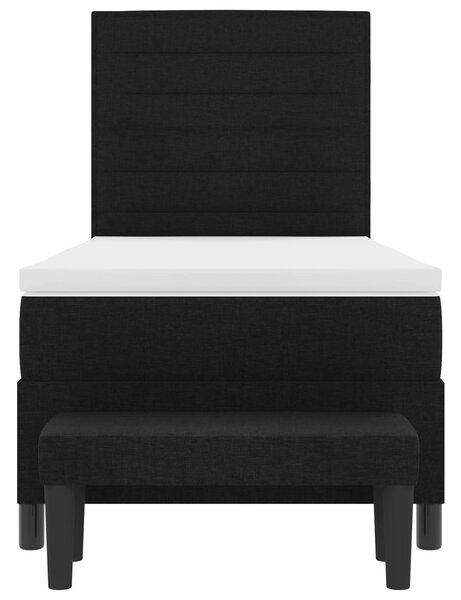 Postel s boxspringem s polštářem Černá 80 x 200 cm textil 3343948