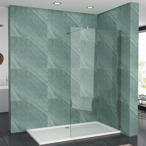 SONNI 100 x 200cm Walk in shower 8mm sprchová zástěna Sprchový kout 8mm tvrzené bezpečnostní sklo s povrchovou úpravou Nano, s otočným bočním panelem Nano