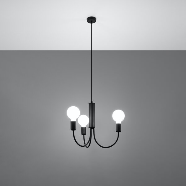 Sollux Lighting Lustr PICCOLO 3 černý