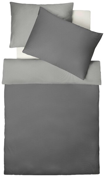 POVLEČENÍ, flanel, antracitová, šedá, 140/200 cm Fleuresse - Povlečení