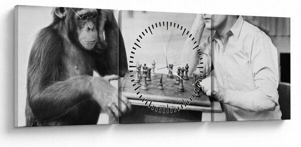 Obraz - Cirkus 2 (s hodinami) (90x30 cm)