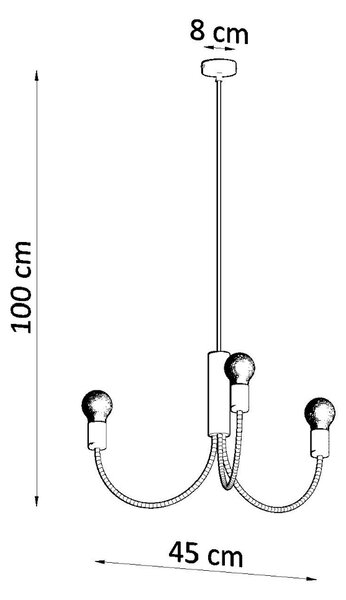 Sollux Lighting Lustr PICCOLO 3 černý