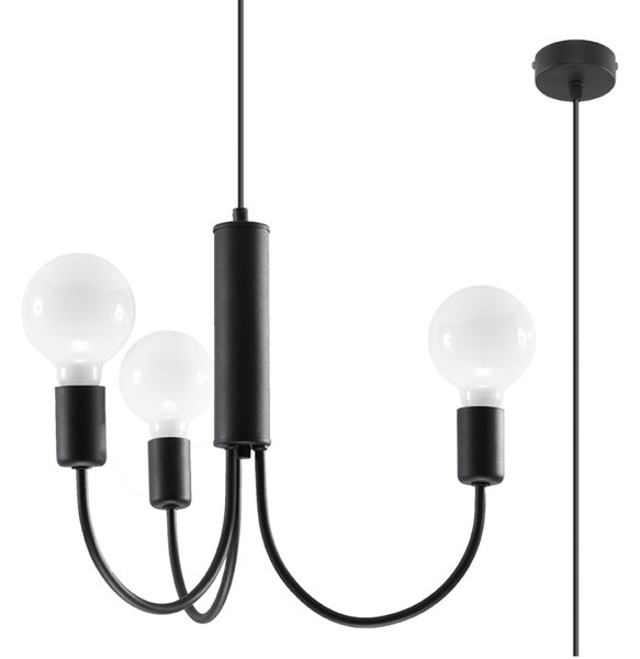 Sollux Lighting Lustr PICCOLO 3 černý