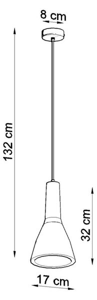 Světle šedé závěsné svítidlo s betonovým stínidlem ø 17 cm Mattia – Sollux
