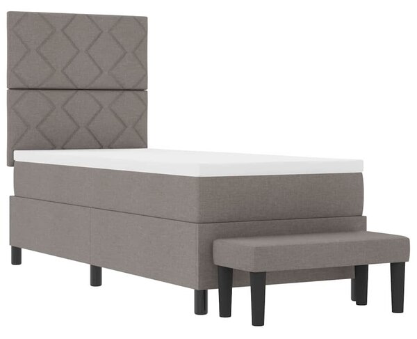 Postel s boxspringem s čelo Taupe 80 x 200 cm textil 3344104