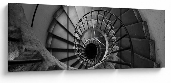 Obraz - Schodiště (s hodinami) (90x30 cm)