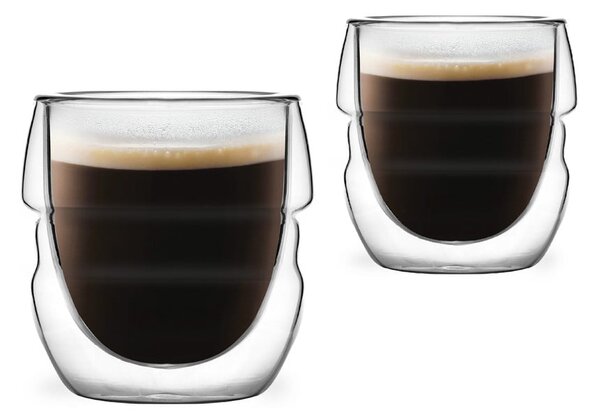 Skleněné šálky v sadě 2 ks na espresso/dvoustěnné 70 ml Sferico – Vialli Design