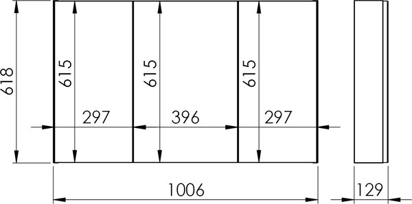 Elita Basic skříňka 100.6x12.9x61.8 cm boční závěsná RE061000030000