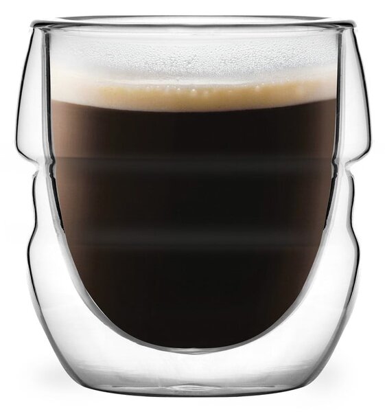 Skleněné šálky v sadě 2 ks na espresso/dvoustěnné 70 ml Sferico – Vialli Design