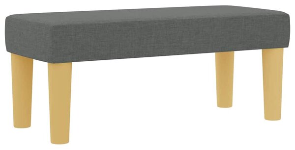Postel s boxspringem s čelo Tmavě šedá 200 x 80 cm textil 3344255