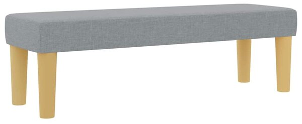 Postel s boxspringem s čelo Světle šedá 200 x 140 cm textil 3344226