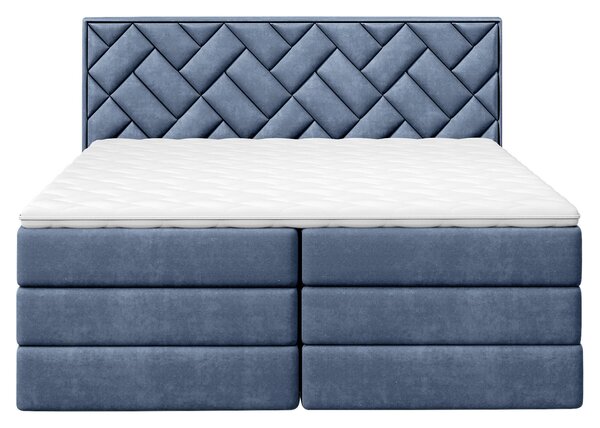 POSTEL BOXSPRING, 160/200 cm, tmavě modrá MID.YOU - Postele s úložným prostorem, Online Only